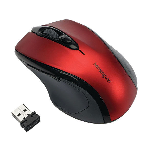 Kensington Pro Fit Mid-Size USB Wireless Mouse Red K72422WW AC72422
