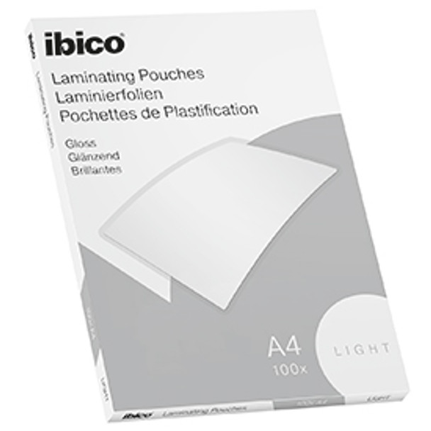 Ibico Basics A4 Gloss Laminating Pouches Light - Pack of 100 627308