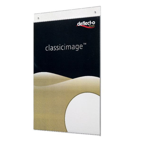 Deflecto Portrait Wall Sign Holder A3 Top loading design made of sturdy pla DF47201
