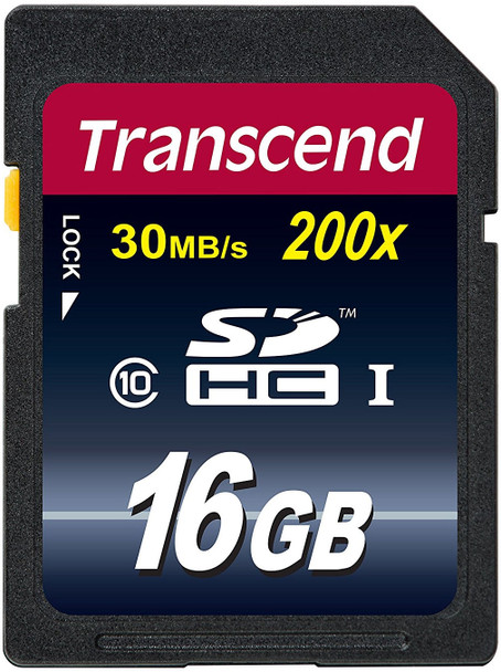 Transcend TS16GSDHC10 16GB SDHCCard. Blue TS16GSDHC10