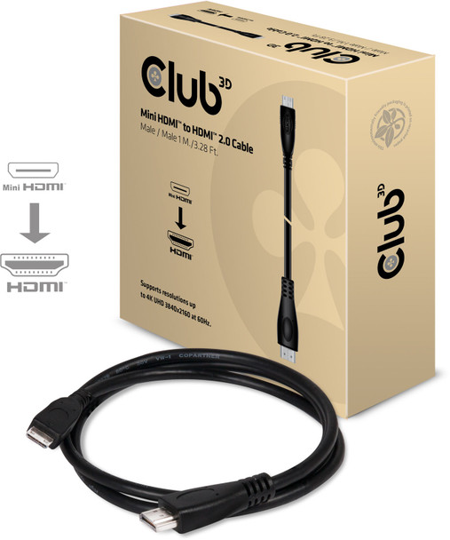 Club3D CAC-1350 Cable Mini-HDMI > HDMI 2.0 CAC-1350