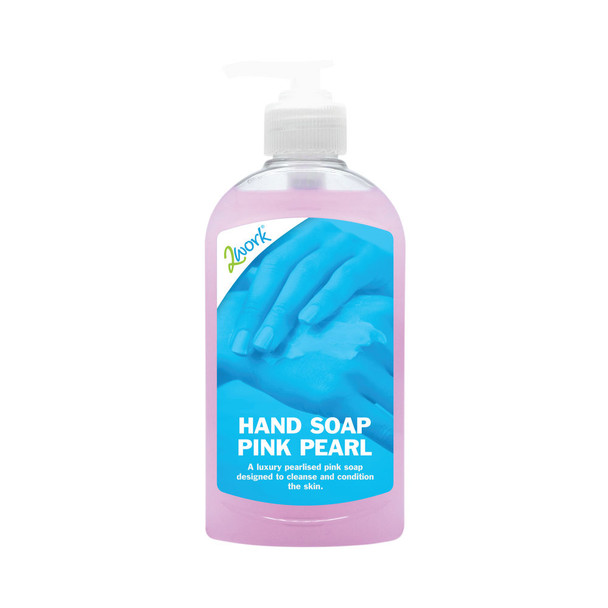 2Work Hand Soap 300ml Pink Pearl Pack of 6 402 2W07294