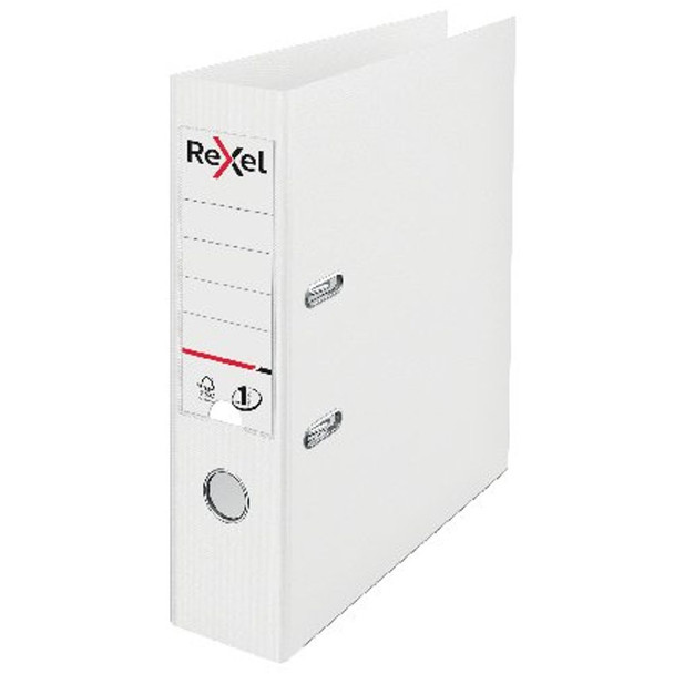 Rexel Choices 75mm Lever Arch File Polypropylene A4 White 2115502 RX58012