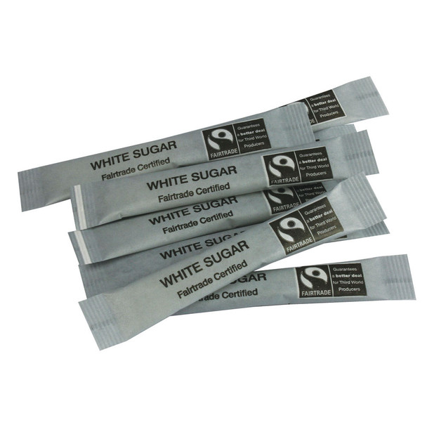 Fairtrade White Sugar Sticks Pack of 1000 A03622 SNG01037