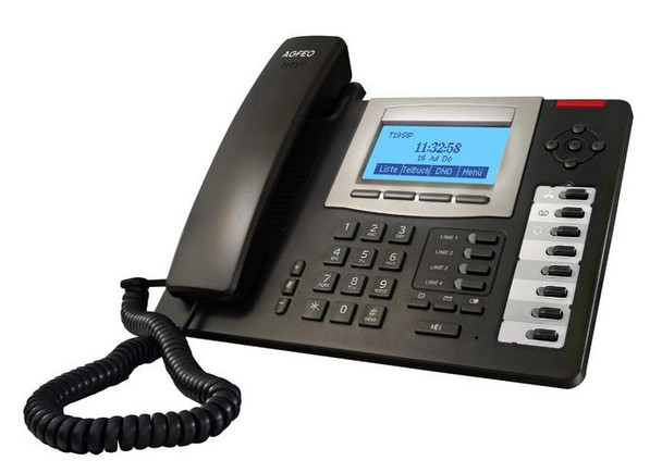 AGFEO 6101435 Telefon T19 SIP schwarz schnur 6101435