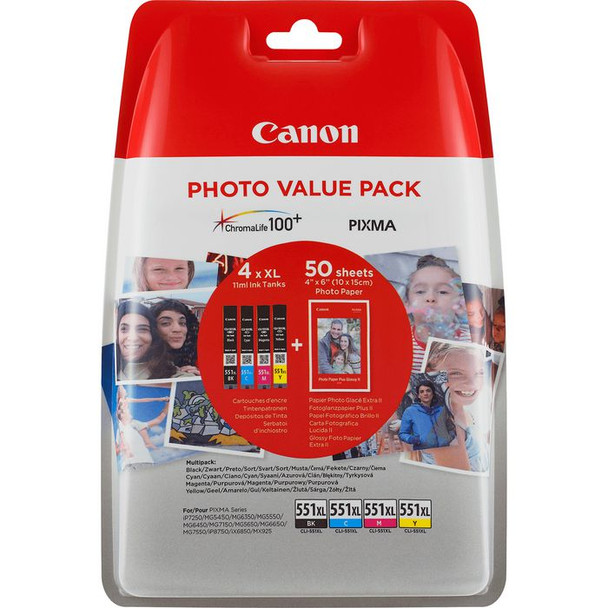 Canon 6443B006 CLI-551XL Photo Value 6443B006