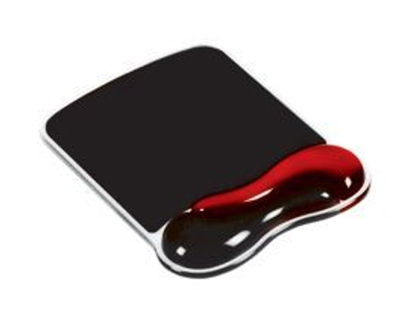 Kensington 62402 Duo Gel Mouse Pad Wave Red and Smoke 62402