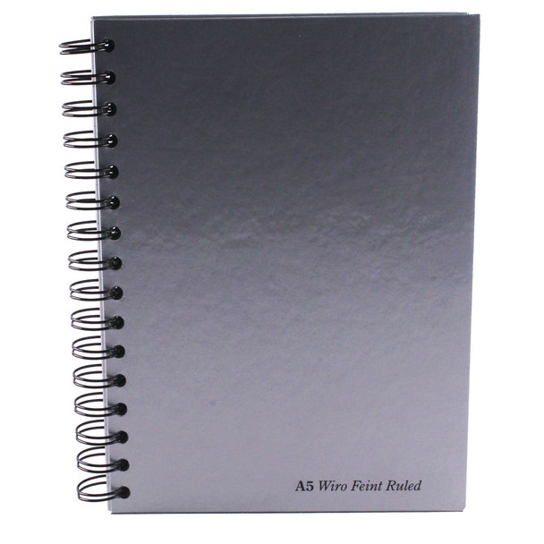 Pka Pad Silver Ruled Wirebound Notebook 160 Pages A5 Pack of 5 WRULA5 PP00145