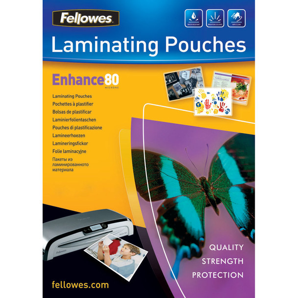 Fellowes A4 Enhance Laminating Pouches 160 Micron Pack of 25 53962 BB53962