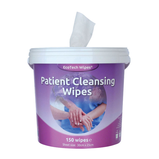 EcoTech White Patient Cleansing Wipes 150 Sheets EBPC150 CPD24670