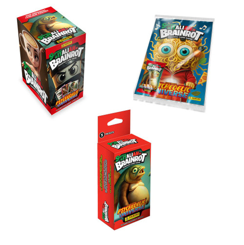 Funky Box Italian Brainrot Trading Card Game - Display avec 24 enveloppes à Collectionner des Memes Italiens Les Plus célèbres | Pack Exclusif de Cartes de Memes viraux et Amusants