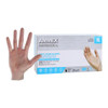 Ammex Vinyl Gloves X-Large Disposable Exam Grade Clear Powder Free Smooth Polymer Coated 100/bx 10bx/cs (US Sales Only)