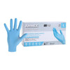 Ammex Nitrile Gloves Large Disposable Exam Grade Blue Powder Free Smooth Polymer Coated 100/bx 10bx/cs (US Sales Only)