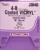 ETHICON VICRYL (POLYGLACTIN 910) SUTURES, J496H