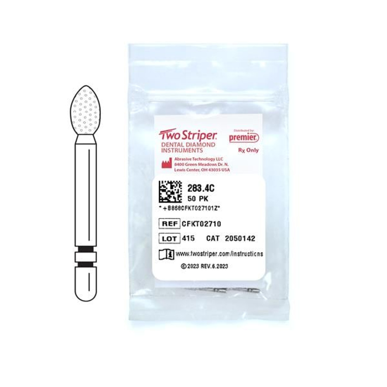 TWO STRIPER DIAM 50-PK 283.4C