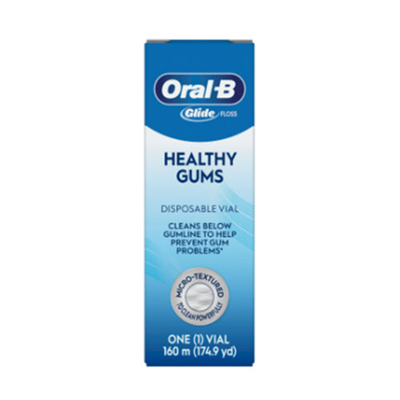 Oral-B Floss Healthy Gums Disposable Vial 160m Micro-Textured Unflavored