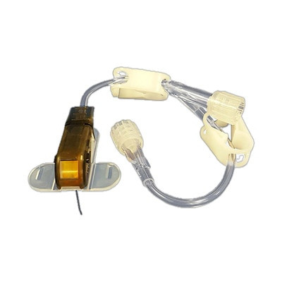 Safety Huber Infusion Set Y Injection Site (Right Angle) 8" Tube 22G x 3/4" Black Hub 20/bx