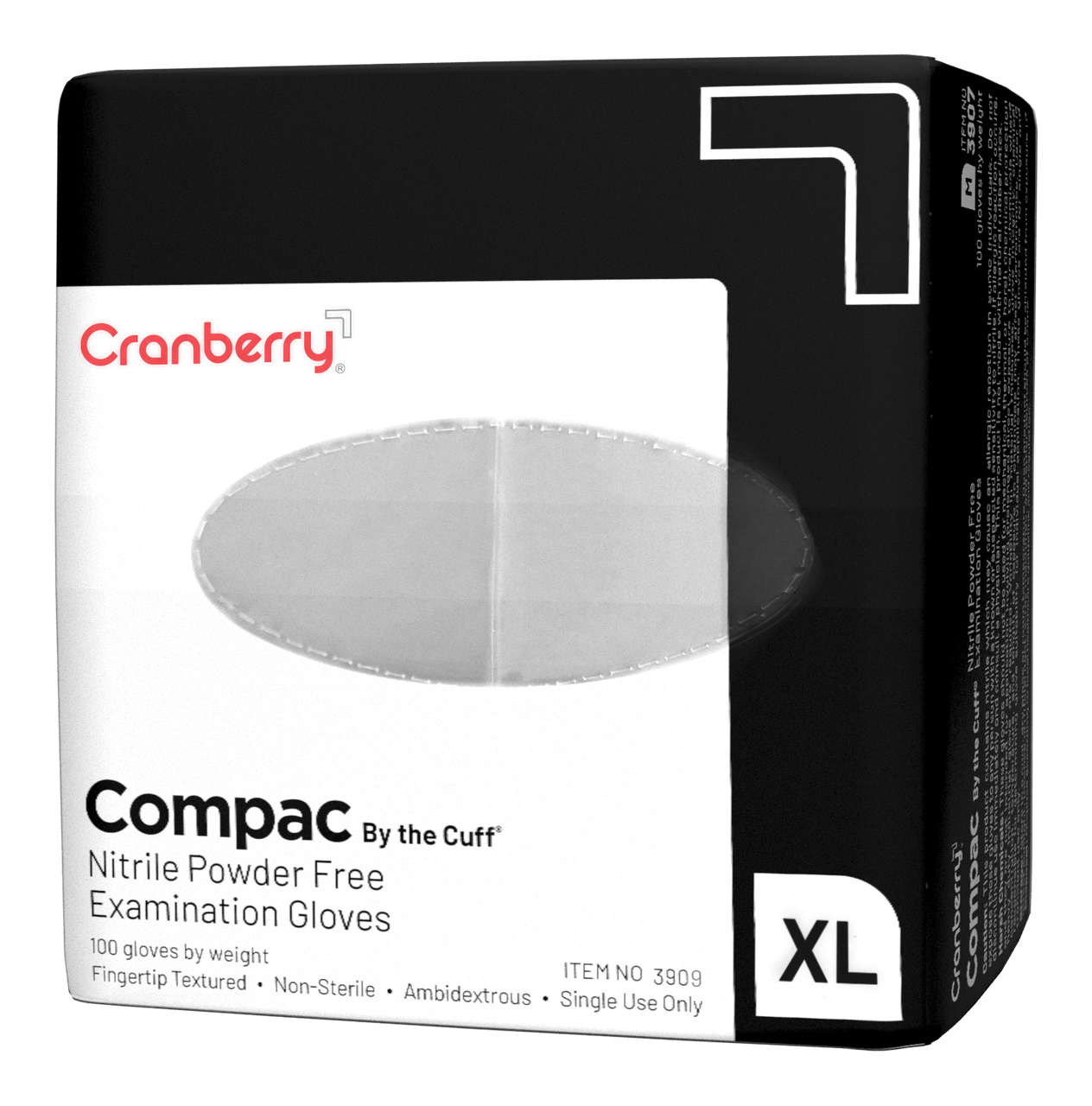 Cranberry Compac Nitrile Powder Free Exam Gloves XL