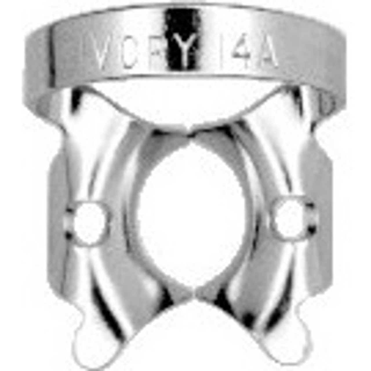 Ivory Rubber Dam Clamps, Winged 14A, Large, Partially Erupted