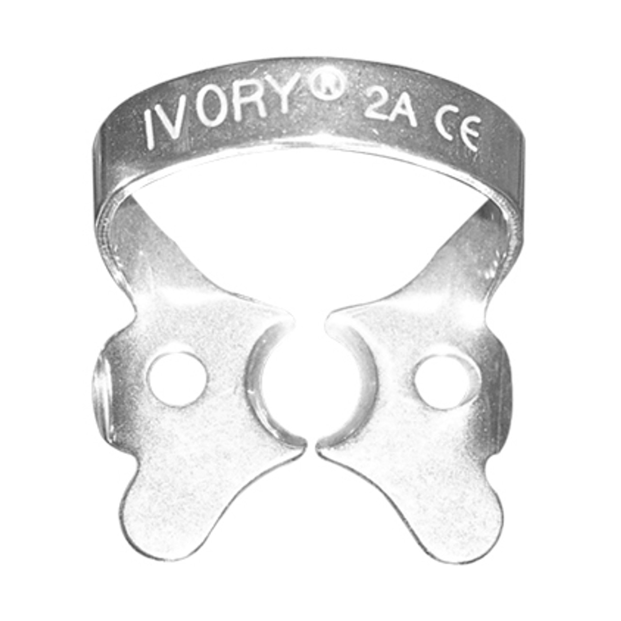 Ivory Rubber Dam Clamps, Wingless W8A, Upper and Lower Molar Root