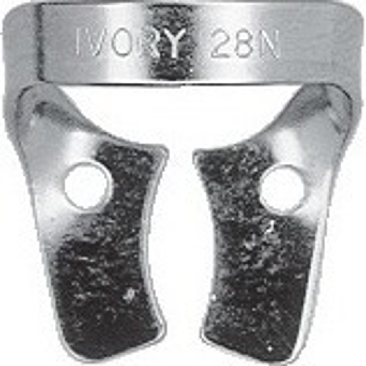 Ivory Rubber Dam Clamps, Wingless 28N, General Purpose Lower Molar