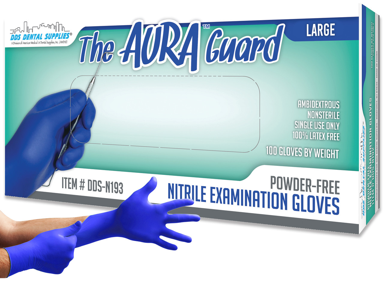 Aura Guard Nitriles LG Gloves - 100/bx