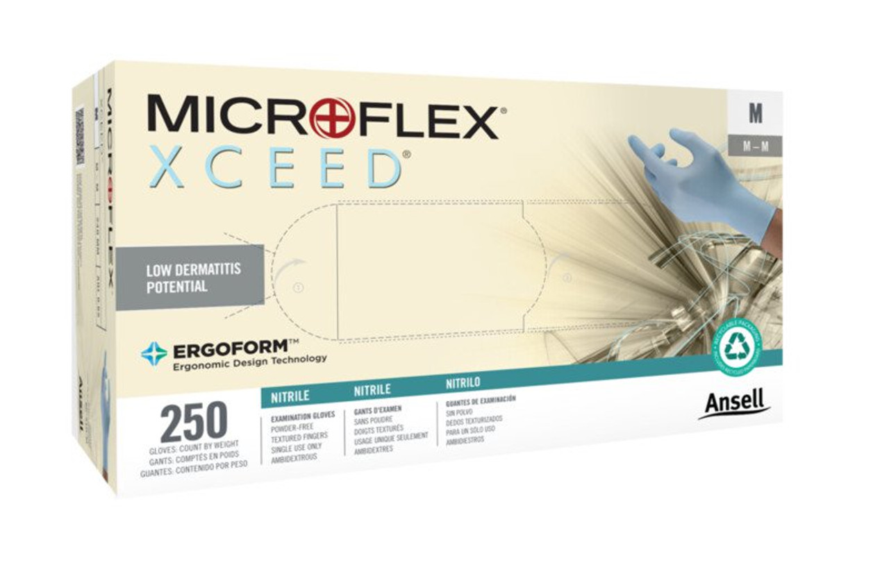 Microflex XCEED Nitrile Exam Gloves (L) 250Bx