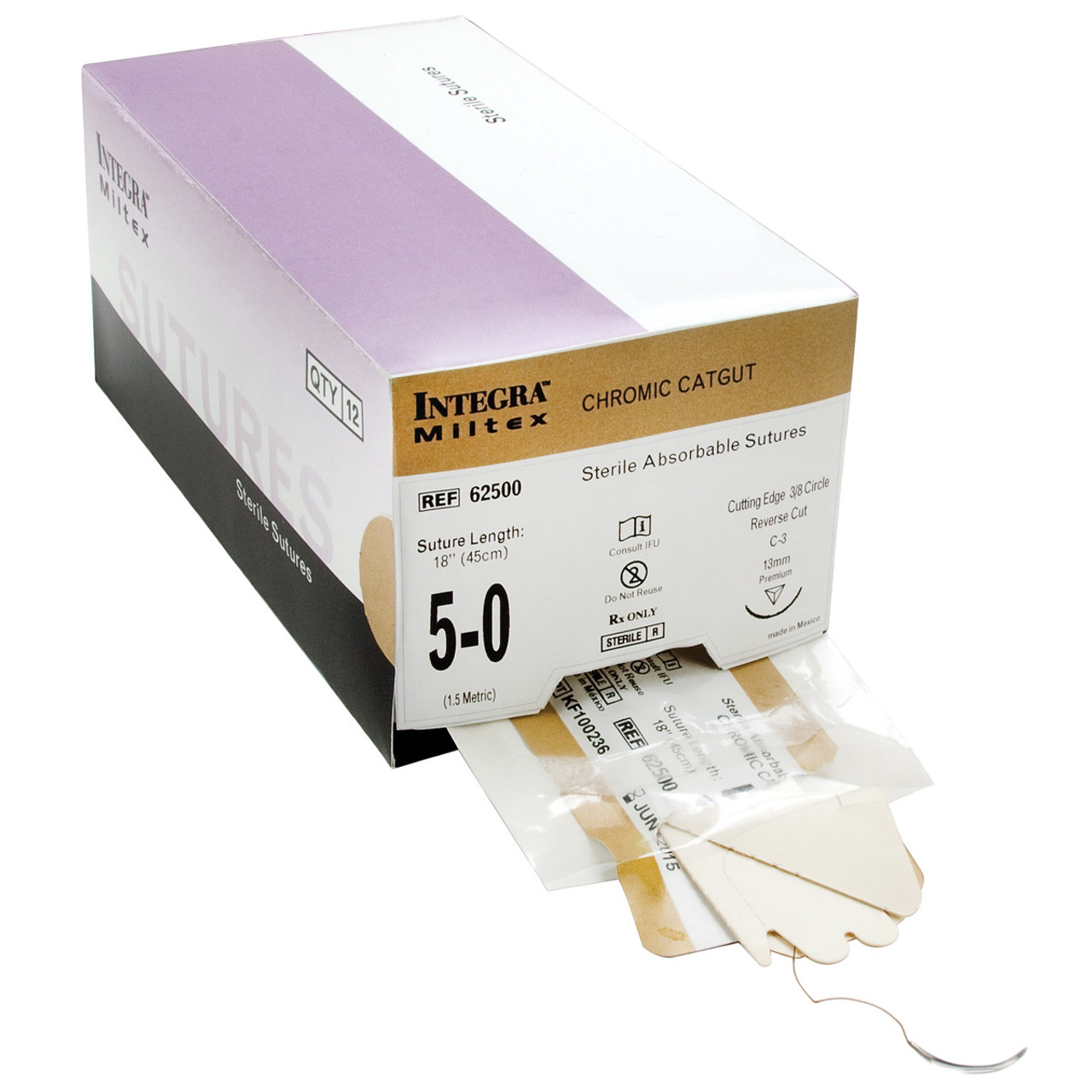 Miltex - 18 Sz 3-0 Chrmic Gut Abs C-6 Needle Cir Rev Cut"