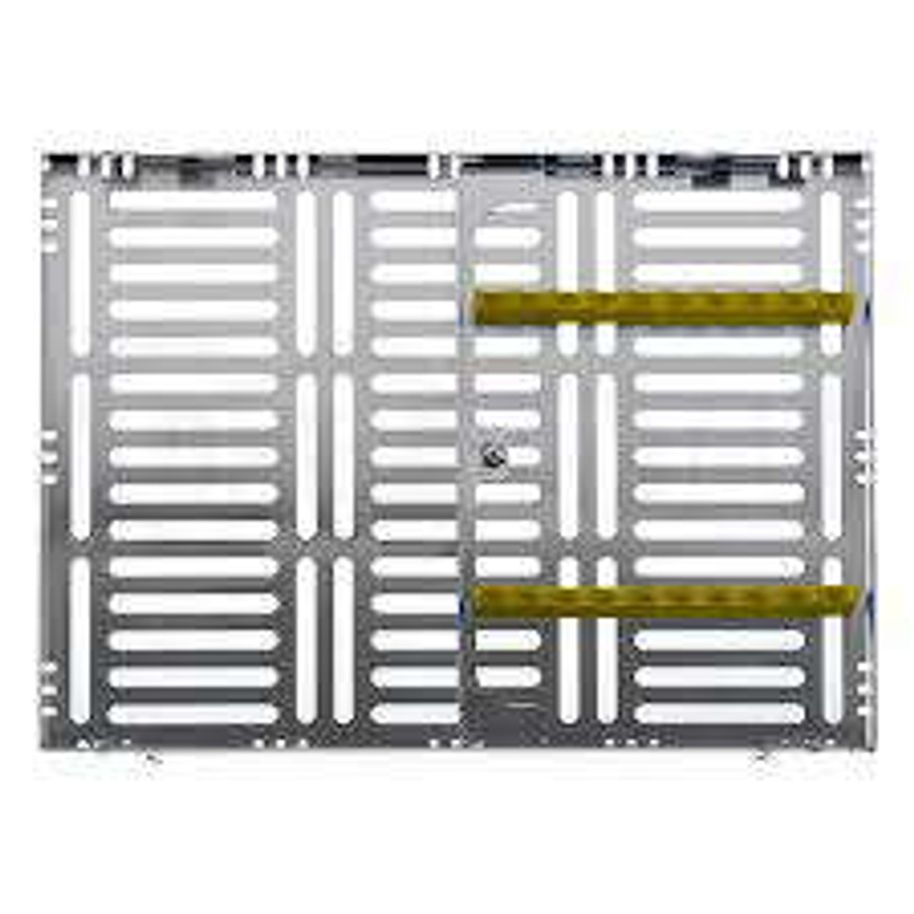 Nordent - Cassette, Large, Stainless Steel, 10 Instruments With Divider, Yellow, 8 X 11"