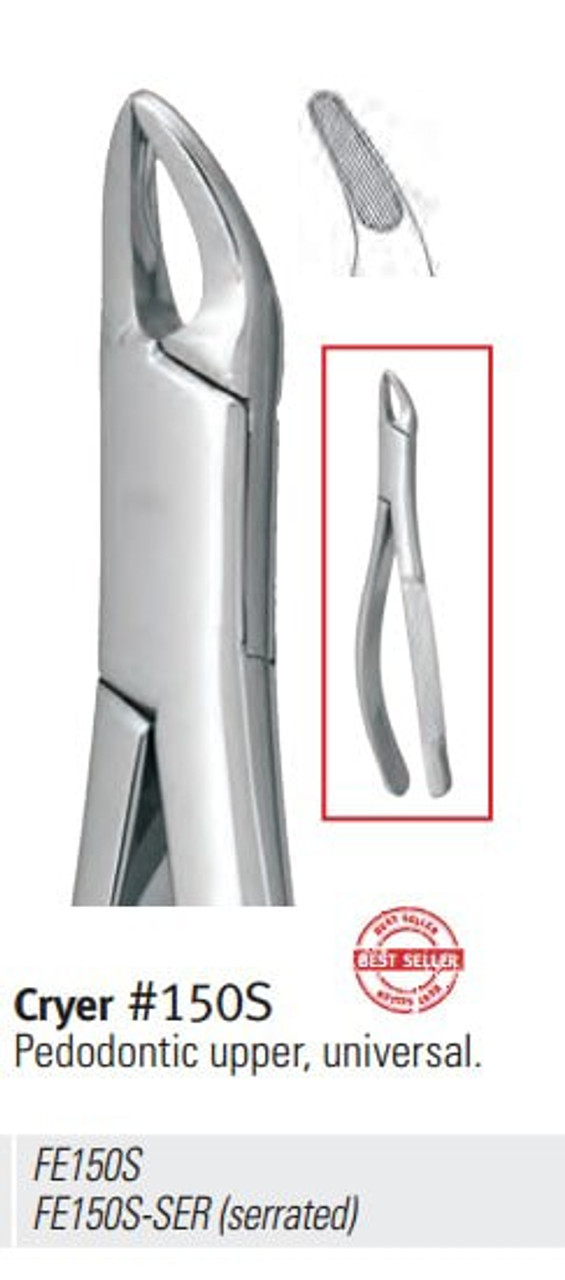 Nordent - Extraction Forceps Pedodontic 150s Serrated Cryer