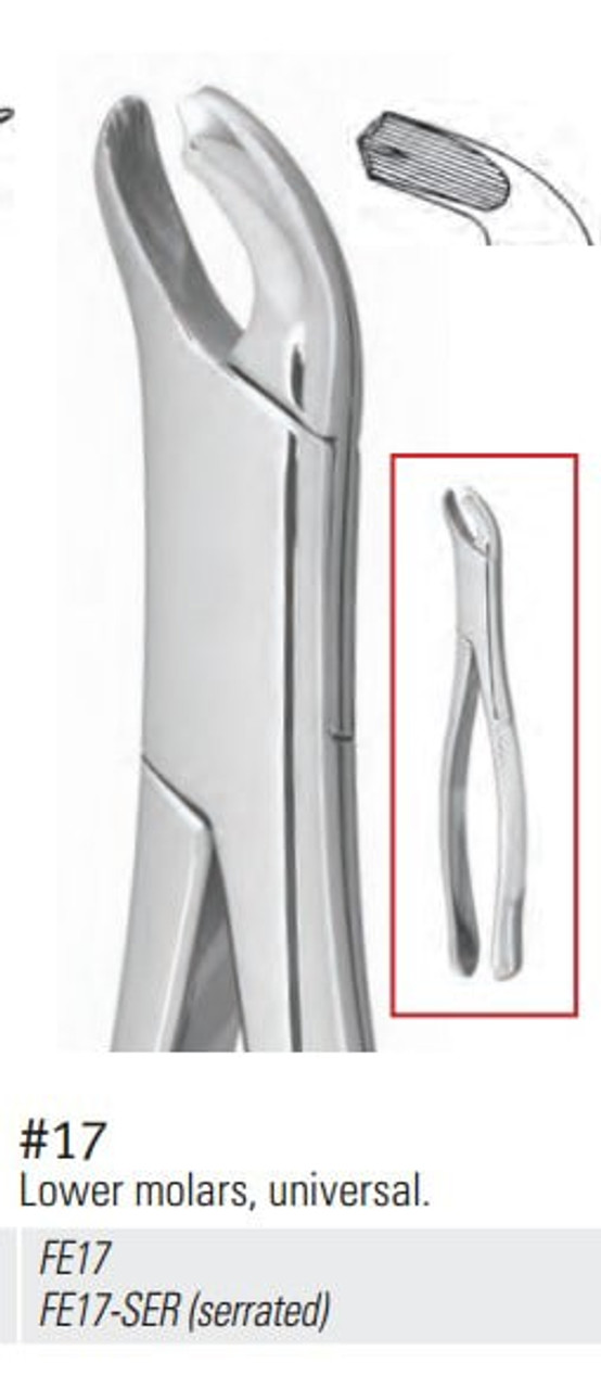 Nordent - Extraction Forceps, Lower Universal Molar, #17