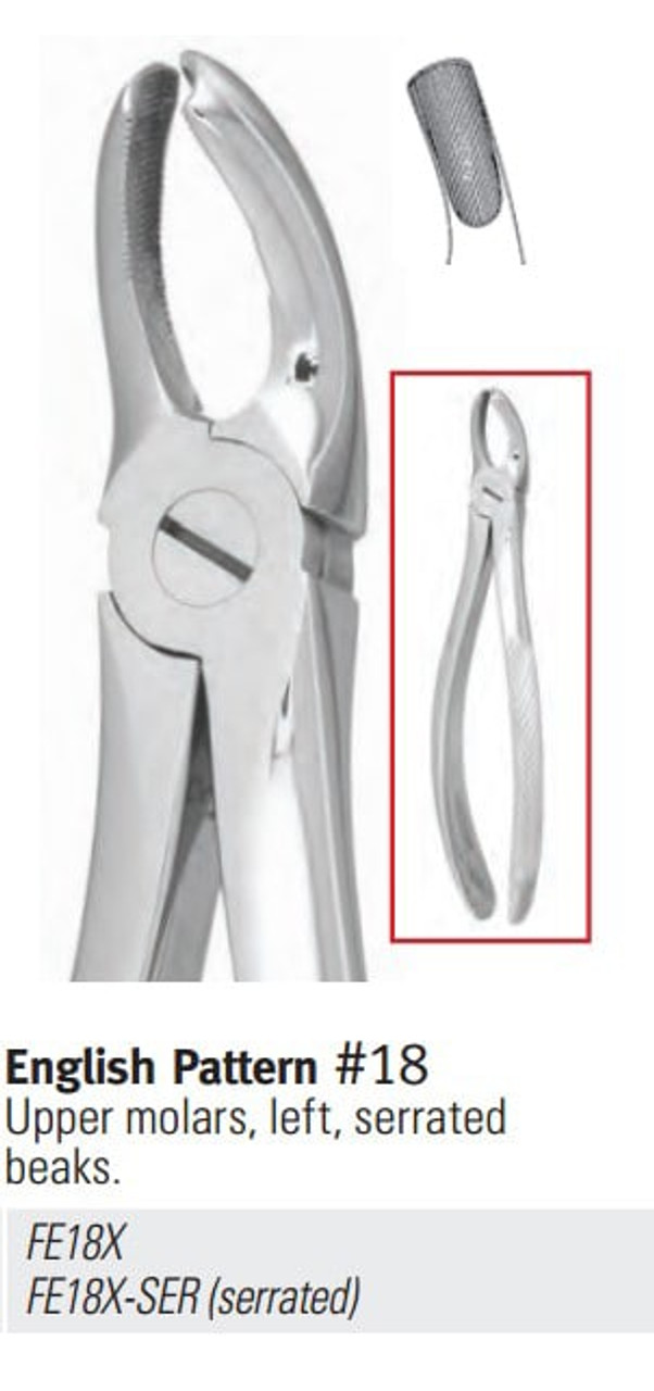 Nordent - Extraction Forceps, English Pattern, Upper Molars Left