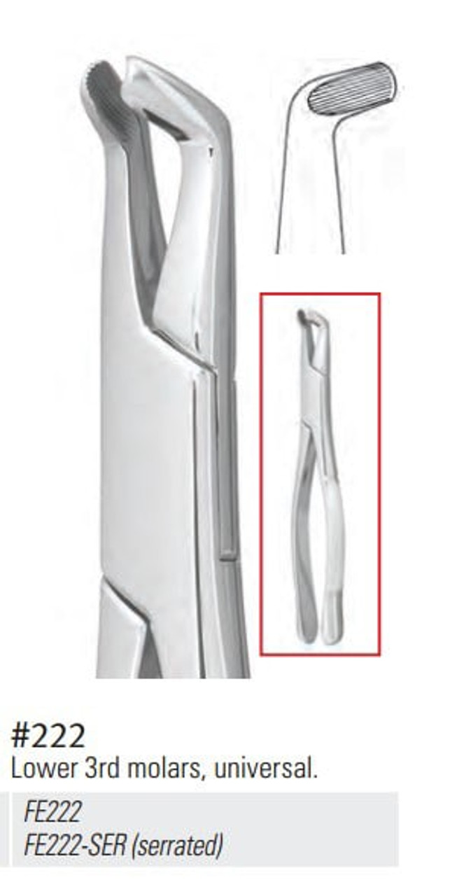 Nordent - Extraction Forceps #222 Serrated