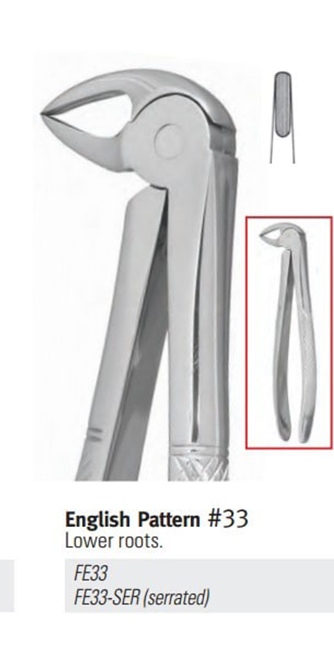 Nordent - Extraction Forceps, Lower Roots, English Pattern #33