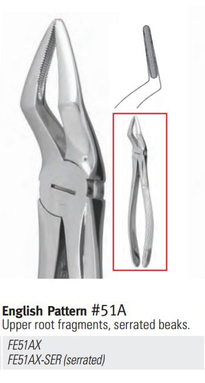 Nordent - Extraction Forceps English Pattern Upper Root Serrated