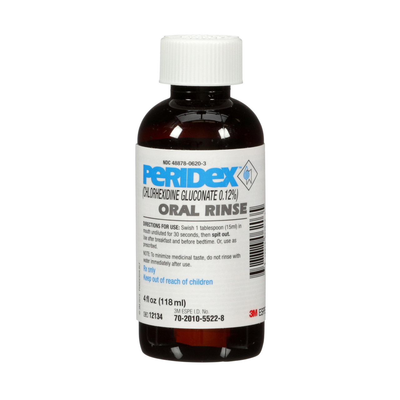 3M Peridex Chlorhexidine Gluconate 0.12% Oral Rinse, 12134, 48 - 4 oz Bottles