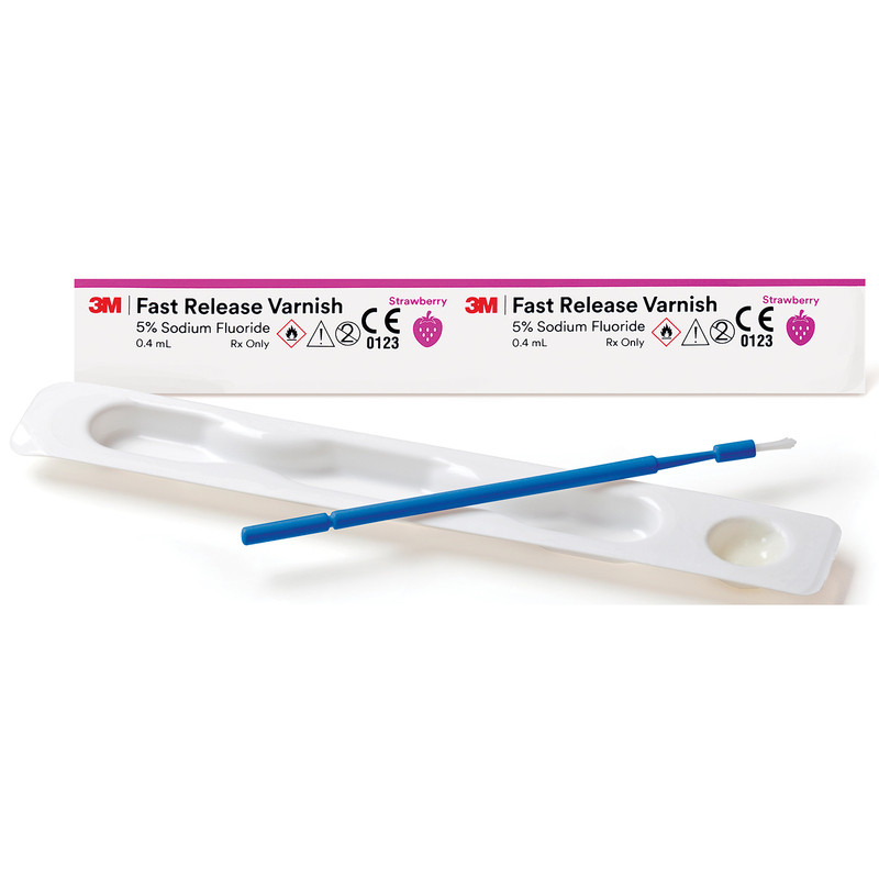 3M Fast Release Varnish 5 Sodium Fluoride, 12158S, Strawberry Flavor