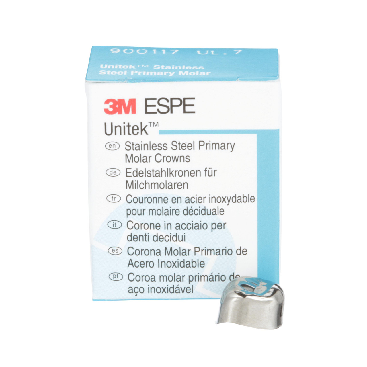 3M Unitek Stainless Steel Primary Molar Crowns Upper Left First Size 7 5Bx