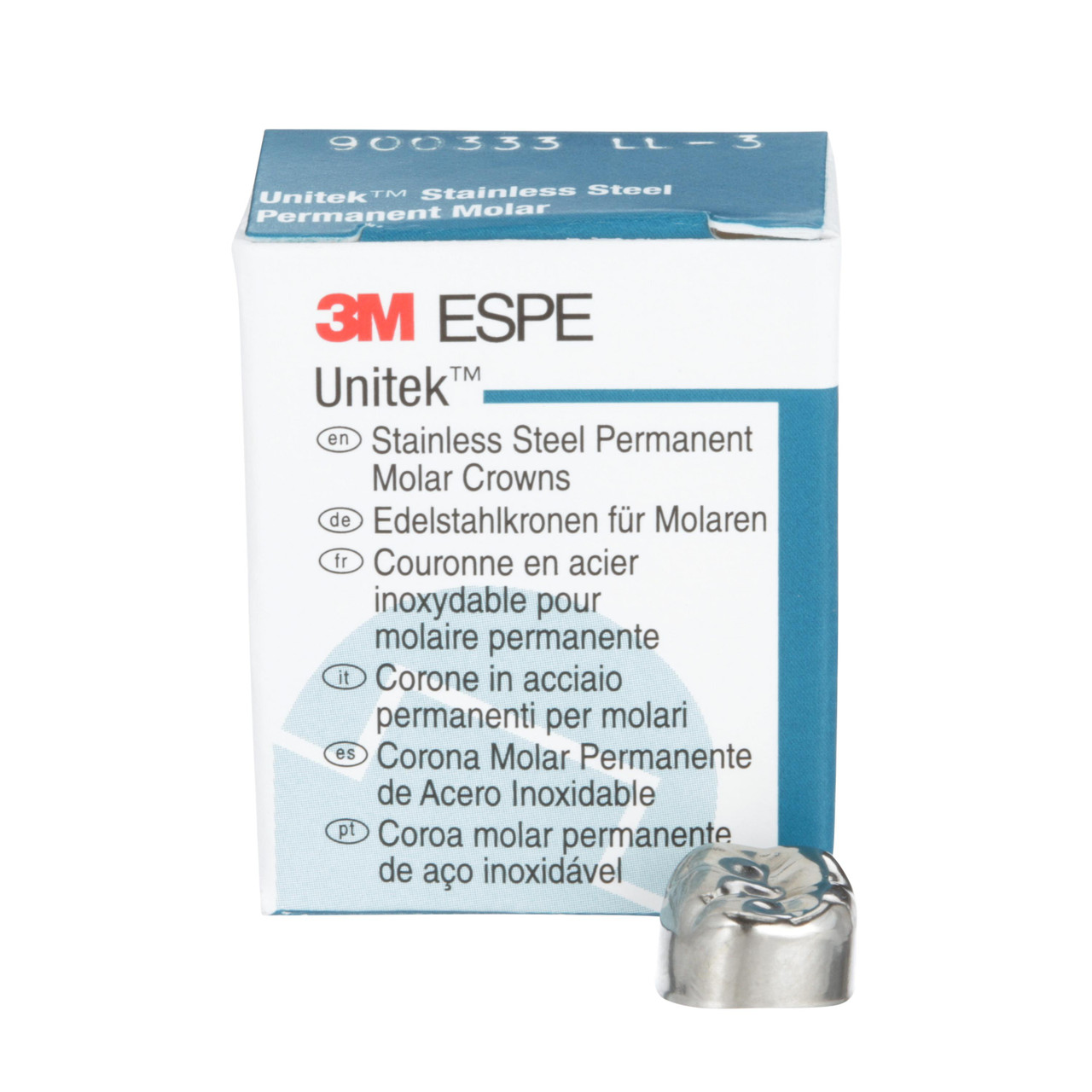 3M Unitek SS Permanent Molar Crowns Lower Left First Permanent Molar Size 3 5Bx