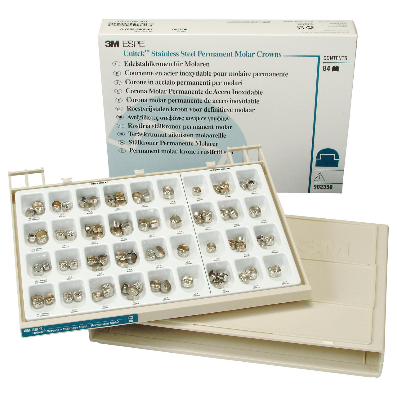 3M Unitek Stainless Steel Permanent Molar Crowns Kit