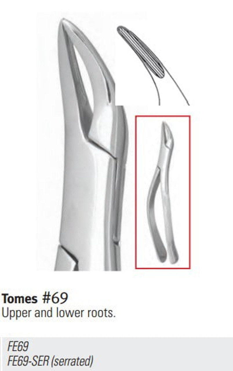 Nordent - Extraction Forceps #69 Upper Incisors And Roots Serrated