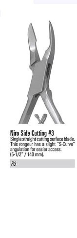 Nordent - Rongeur, Niro Side Cutting #3 (5-1/2/140 Mm)"