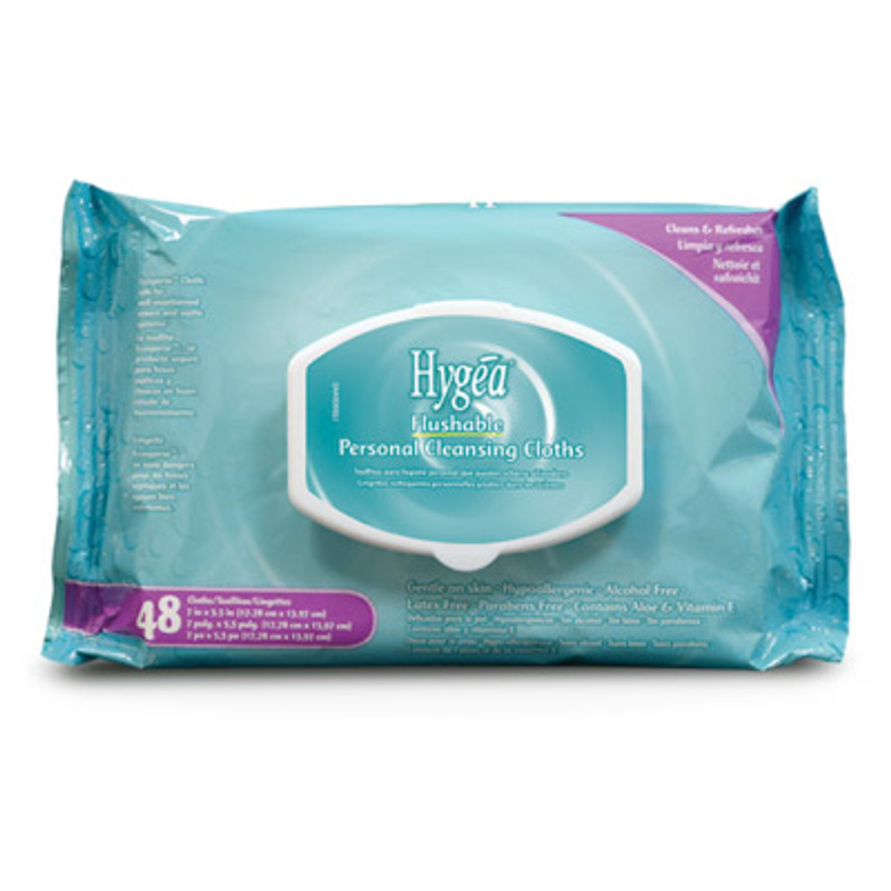 PDI HYGEA FLUSHABLE PERSONAL CLEANSING CLOTHS, A500F48