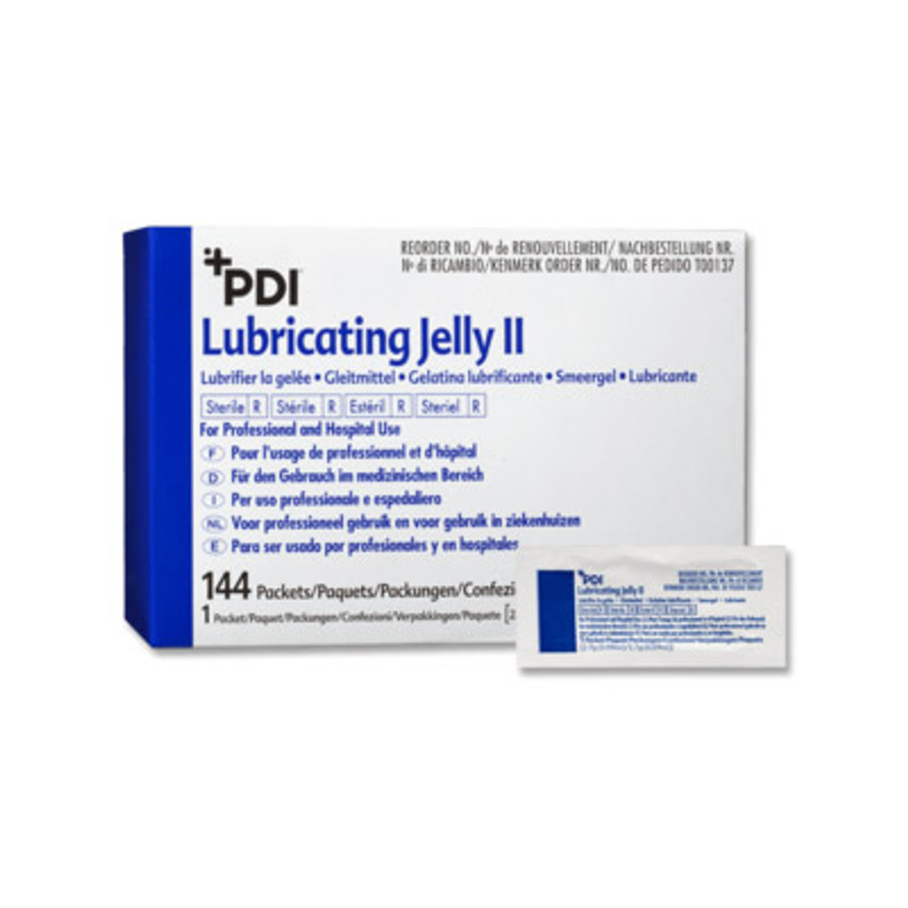 PDI - Professional Disposables Intl. - Lubricating Jelly Sterile 2.7 gm/pk 144 pk/bx 12 bx/cs (US Only)