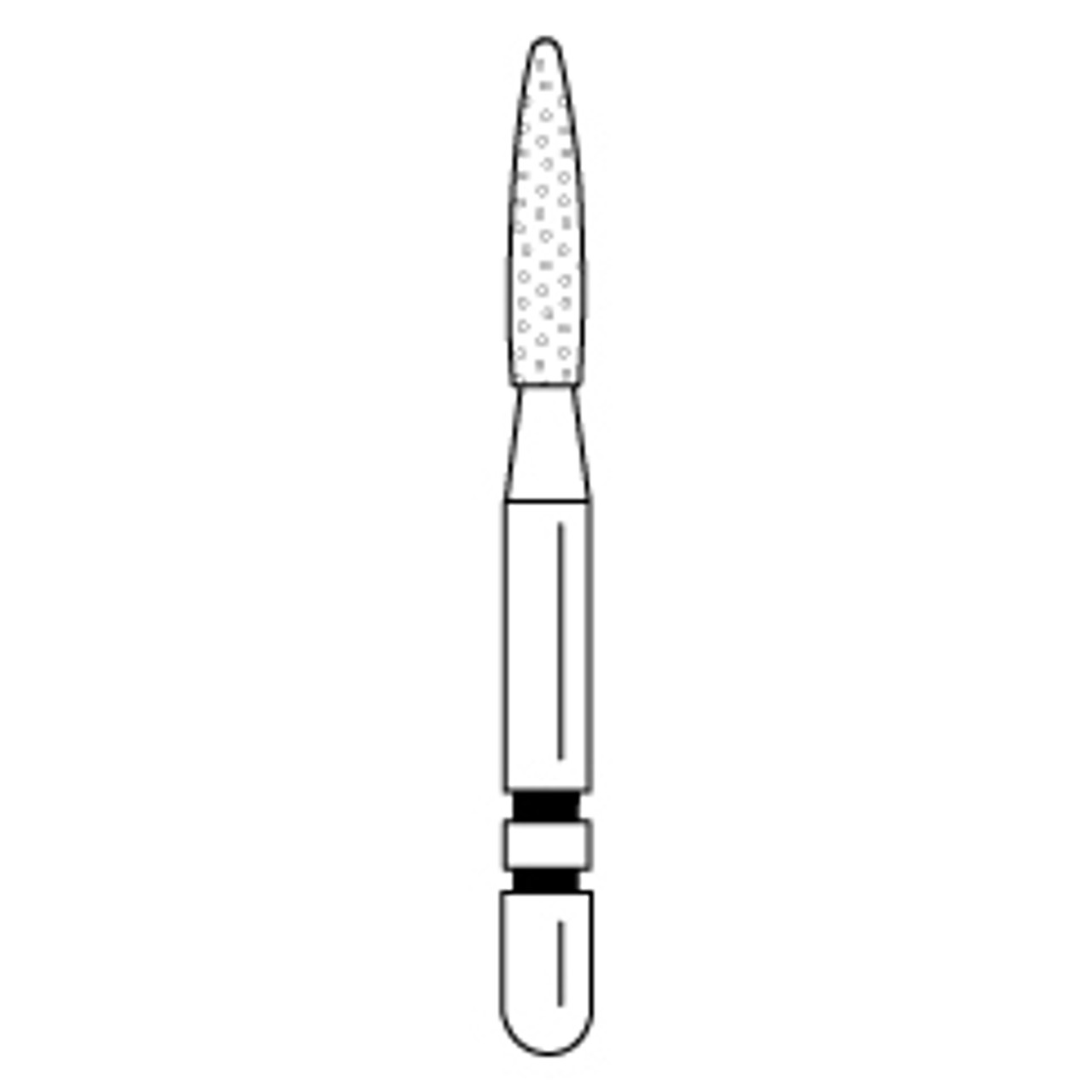 Premier - Two Striper Flame Diamonds Friction Grip Burs - 265.6.5F Fine