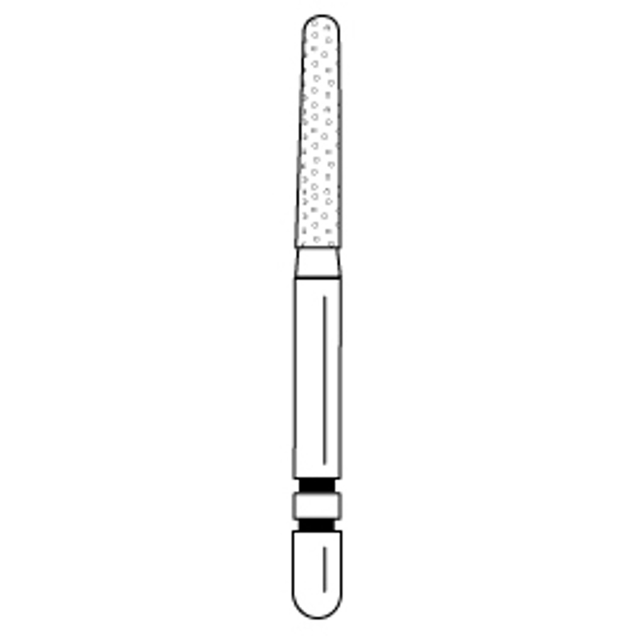 Premier - Two Striper Round-end Taper Diamonds Friction Grip Burs - 783.8C Coarse