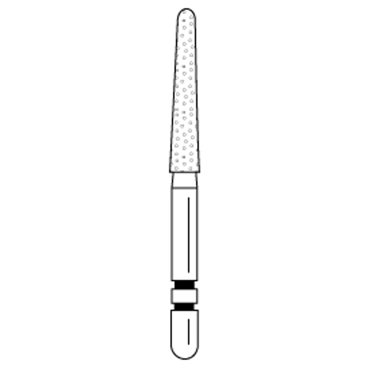 Premier - Two Striper Round-end Taper Diamonds Friction Grip Burs - 770.10C Coarse