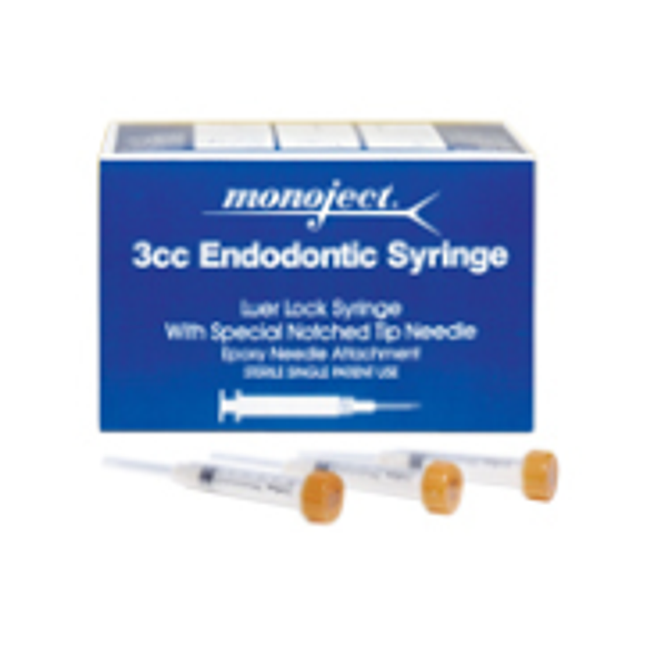 Monoject 513ED Irrigation Syringe w/ Endo Needles 27ga 1-1/4" 100/bx, Covidien/Kendall Healthcare, 8881513850
