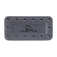 Zirc - Bur Block Magnetic Microban 14 Hole Gray