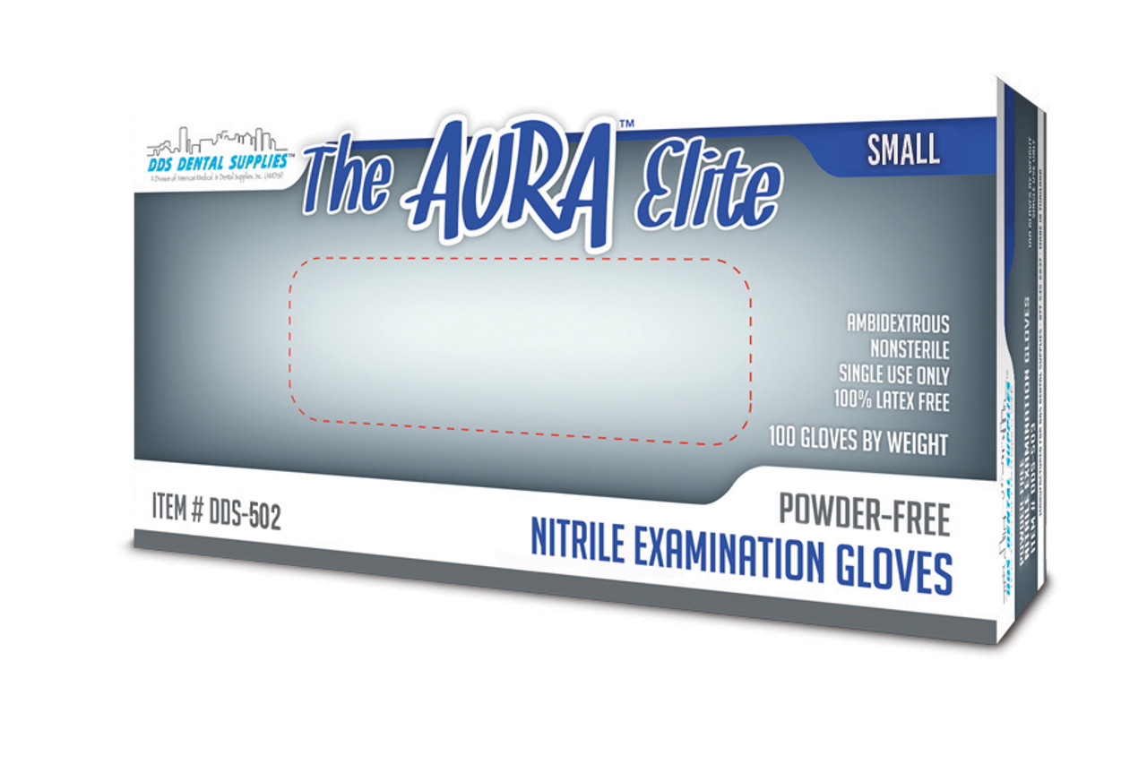 Aura Elite P.F. Nitrile Premium Flex Exam Gloves (S), 100/Bx